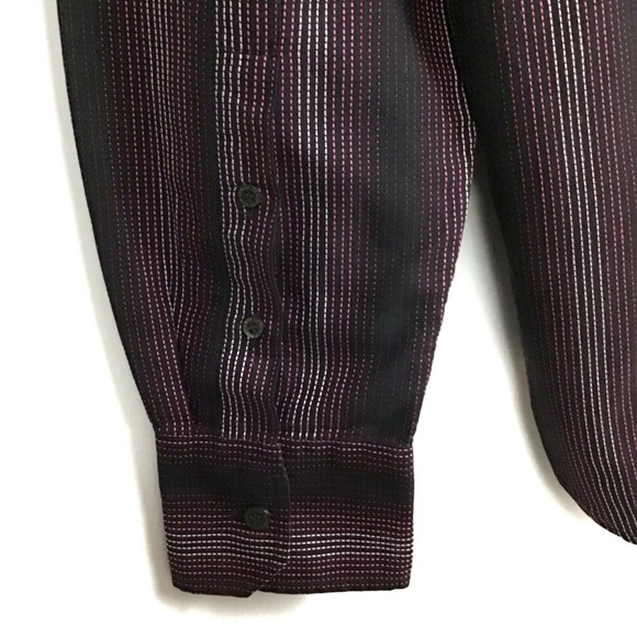 Men's Ted Baker London Black Pink Purple Shirt 5/L - Picture 3 of 6